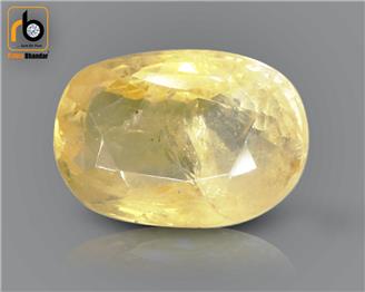 NATURAL UNHEATED,UNTREATED  Yellow Sapphire / Pukhraj (S) 5.04 CTS ( 92906 )